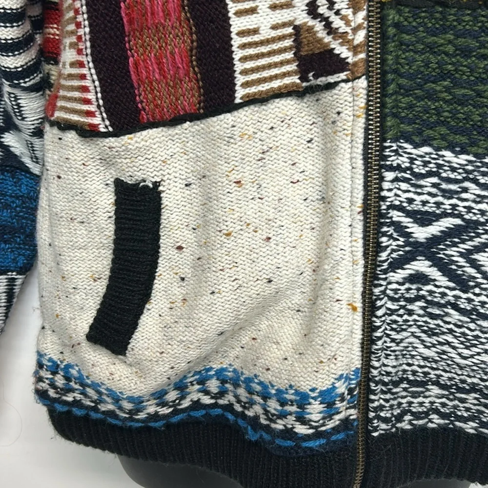 Desigual child size Xl could be women’s small patchwork sweater, jacket zipper - Picture 3 of 12